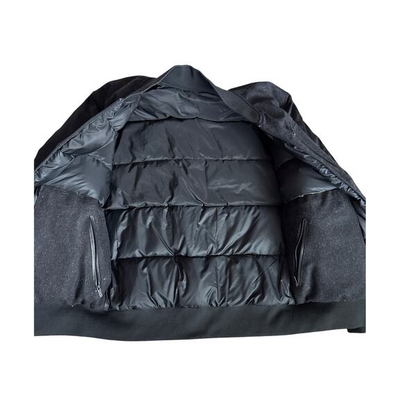 Lululemon Roam Far Reversible Wool Bomber Jacket Heather Gray/ Black Size 4 - Picture 9 of 12